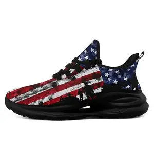 Onegam men's patriotic running shoes with American flag design