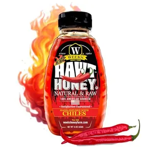Weeks Extra HAWT Hot Honey 16 oz squeeze bottle