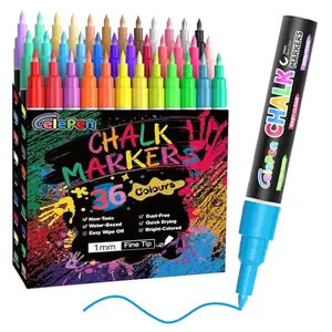 Celepen 36 extra-fine chalk markers for intricate American flag designs