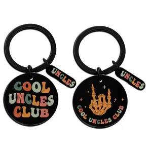 Yoxiumi Cool Uncles Club keychain with skull hand icon and star accents