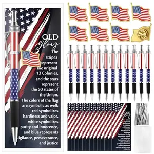 Sayglossy bulk patriotic gift set with pens, pins, and bookmarks