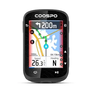 COOSPO CS600 color touchscreen bike computer mounted on handlebars