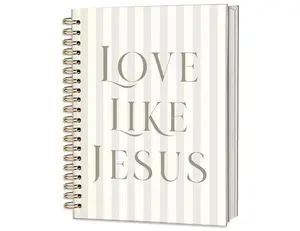 ICEWHITEY white hardcover Jesus journal with 'Love Like Jesus' design