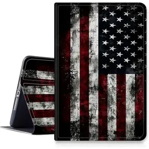 SDDFRHGH vintage American flag case with magnetic stand for Tab A9+