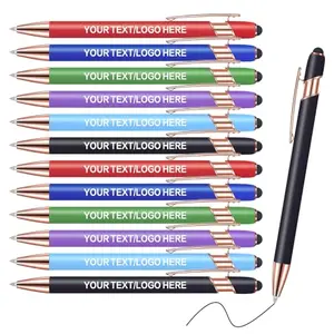 Bulk personalized metal pens with stylus tip