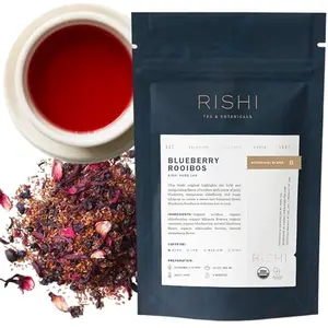 Rishi Tea Blueberry Rooibos loose leaf pouch