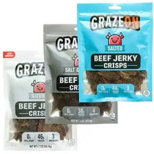 GrazeOn Beef Jerky Crisps variety pack