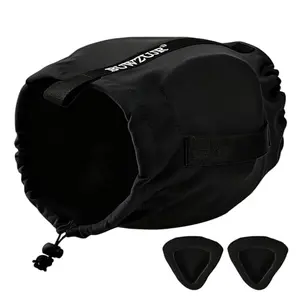 Black BUWZUJR dog ear muffs on a dog