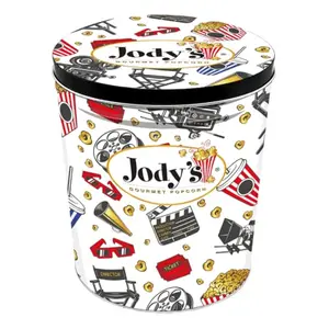 Jody's Gourmet Popcorn Movie Night 3.5 Gallon Retro Tin