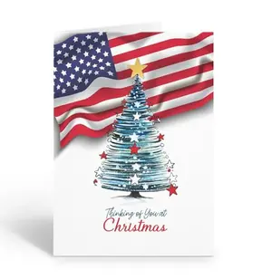 Military Tribute Christmas Cards with Patriotic Designs