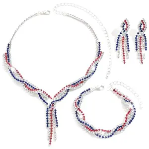 GyovinnJuwanua minimalist patriotic jewelry set on model