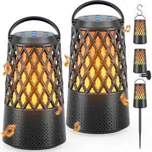 MOFOKEAY flame lantern Bluetooth speaker hanging by the pool