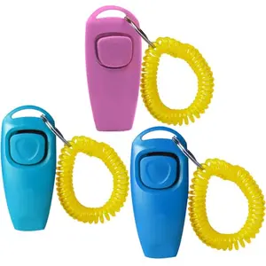 FHKPET 2-in-1 dog training clicker whistle 3 pack