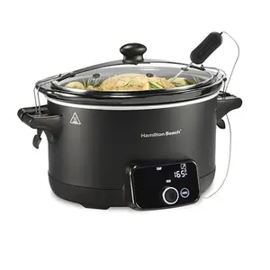 Hamilton Beach Ready Set Dinner Programmable Slow Cooker with temperature probe