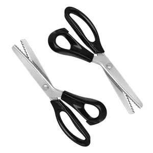 smrtcol pair of black pinking shears with 5mm zigzag blade
