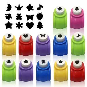 Luomorgo set of 12 mini paper punches, assorted colors