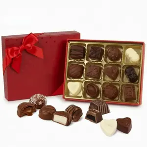 Gift box of 12 Belgian-style milk chocolate truffles