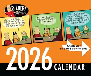 Dilbert daily desk calendar 2026 with double-sided comic strips