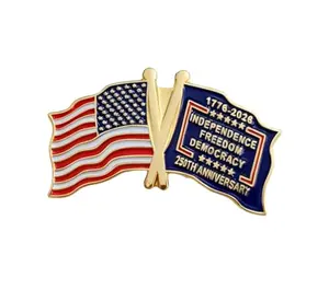 Terramason 250th Anniversary USA Lapel Pin with vibrant enamel flag design