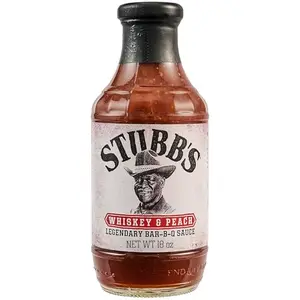 Stubbs Whiskey & Peach BBQ Sauce bottle