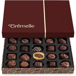 Cremelle chocolate gift box with 20 assorted milk and dark chocolates