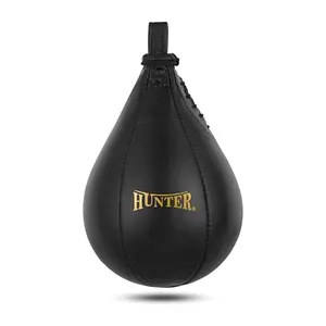 Sleek black PU leather speed bag