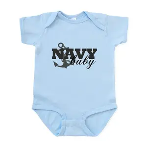 CafePress Navy Baby Infant Bodysuit on baby