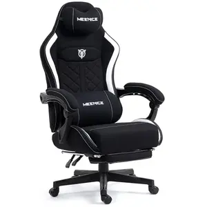 MEENICE gaming chair with breathable fabric and pocket spring cushion