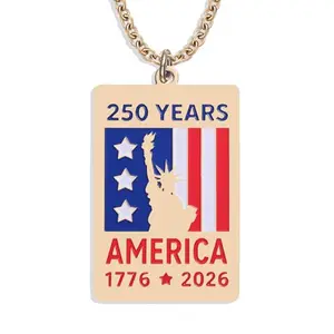 Statue of Liberty pendant patriotic necklace for men
