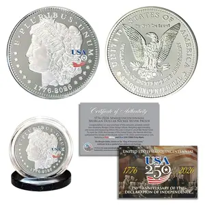 Morgan Dollar 250th anniversary nickel-silver proof medallion
