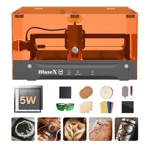 BlazeX M3 enclosed laser engraver with honeycomb bed for safe flag crafting
