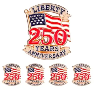 Abaodam 5-Pack American Flag Lapel Pins with lightweight alloy design