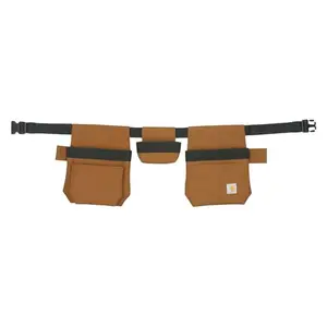 Carhartt Orginizational Tool Belt with 6 pockets and side-release buckle in brown
