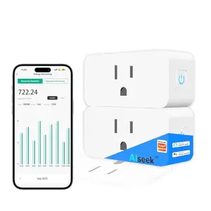 AiSeek Smart Pro Series Energy Monitoring Plug 2-pack in white, showing compact design