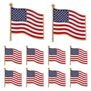 Set of 3 American flag lapel pins, an affordable starter set for history teachers
