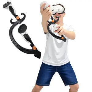 Two-handed VR sword handle with Quest 3 controllers attached