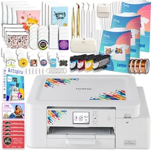 Brother SP-1 Sublimation Printer Deluxe Bundle with ink, paper, blanks, and tape for custom products