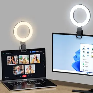 WINDESHI clip-on ring light for computer video conferencing