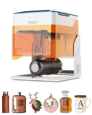 WAINLUXPRO compact laser engraver for small flag items on desk