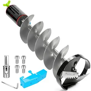 FUJIWARA 8-inch nylon ice auger bit with buoyant foam