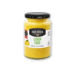 Casa Sicilia Lemon Curd jar and a scone