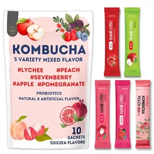 Korean kombucha powder variety pack with individual sachets