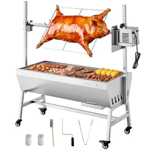 VEVOR Rotisserie Grill 37-inch charcoal and electric rotisserie cart