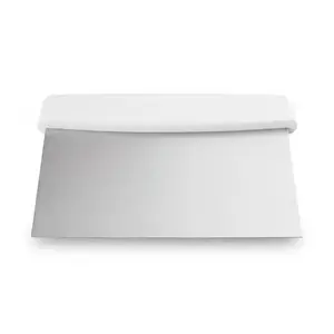 Notana bench scraper with white plastic handle and stainless steel blade