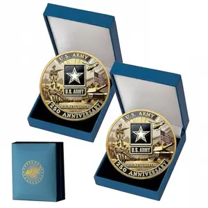 ALRALLI Army 2-pack gold-plated challenge coins