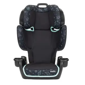Evenflo GoTime LX booster car seat with deep design, astro blue