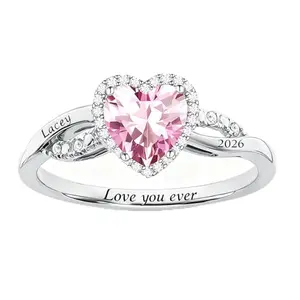 Cargari 925 sterling silver custom graduation ring with birthstone and 3D printed detail