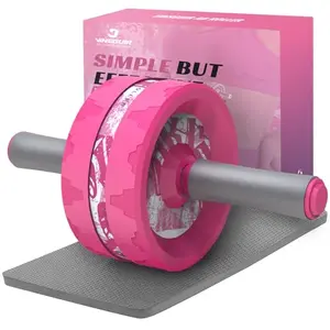 VINSGUIR ab roller wheel with knee pad on a gym floor