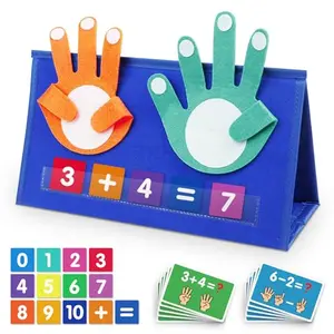 Auchq Preschool Learning Toys felt board with counting cards and number cards
