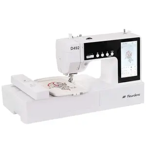 FLEURDENZ D492 sewing and embroidery machine with colorful threads